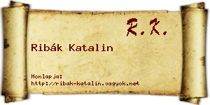 Ribák Katalin névjegykártya